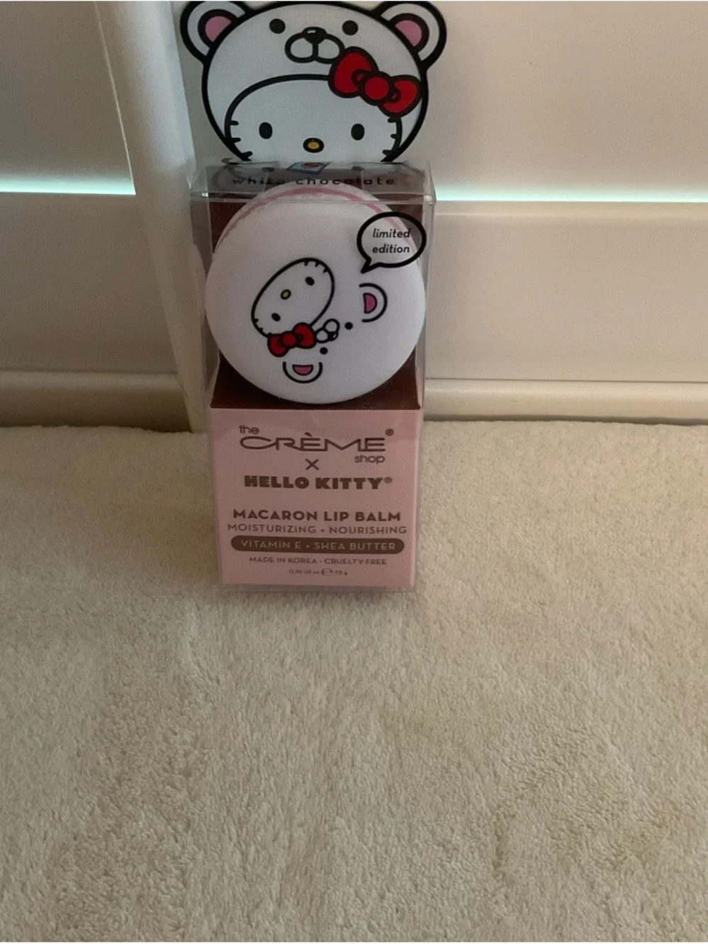 The Crème Shop x Hello Kitty Pink Macaron Lip Balm